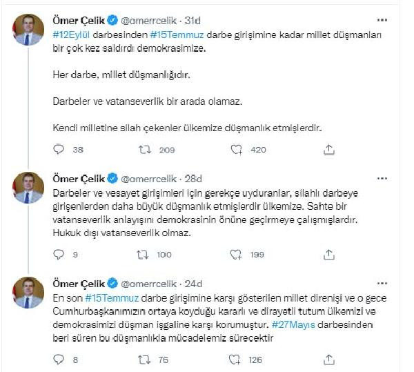 AKP Sözcüsü Ömer Çelik: Hukuk dışı vatanseverlik olmaz - Resim : 1