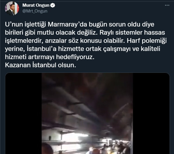 Marmaray arızası harekete geçirdi: Murat Ongun'dan imalı paylaşım - Resim : 1