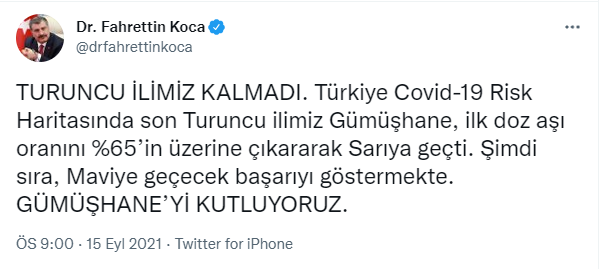 Fahrettin Koca: Turuncu ilimiz kalmadı - Resim : 1