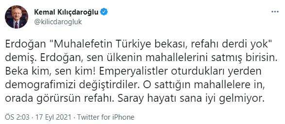 Kılıçdaroğlu'ndan Erdoğan'a: O sattığın mahallelere in, görürsün! - Resim : 1