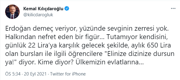 Kılıçdaroğlu'ndan Erdoğan'a 'Elinize dizinize dursun' yanıtı: 'Bu ülkenin evlatlarıyla, azarlar gibi konuşamazsın' - Resim : 1