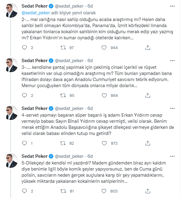 Sedat Peker sessizliğini 'Erkam Yıldırım' ile bozdu: 'Yeni bir mecraya geçeceğiz' - Resim : 2
