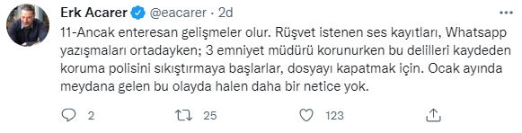 BAE izin vermedi, Sedat Peker'in iddiaları Erk Acarer'in hesabından paylaşıldı: 'Bunu ısınma kabul edin' - Resim : 4