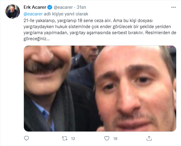 BAE izin vermedi, Sedat Peker'in iddiaları Erk Acarer'in hesabından paylaşıldı: 'Bunu ısınma kabul edin' - Resim : 10