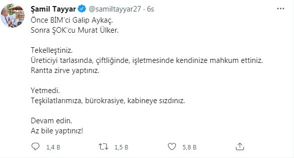 AKP'de zincir market şavaşında Şamil Tayyar isim vermeden bakanı topa tuttu: İçimize sızdınız - Resim : 1