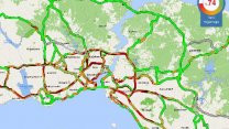 İstanbul'da trafik yoğunluğu yüzde 74'e ulaştı - Resim : 1