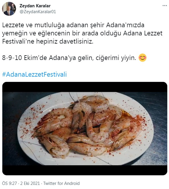 Zeydan Karalar'dan Adana Lezzet Festivali çağrısı: 'Adana'ya gelin, ciğerimi yiyin' - Resim : 1