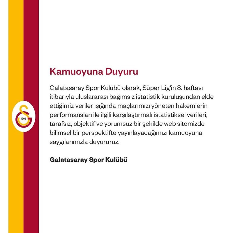 Galatasaray'dan flaş hakem açıklaması - Resim : 1