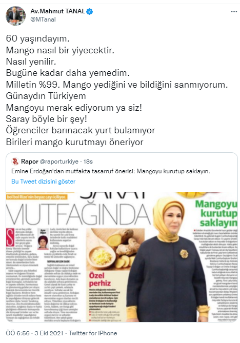 Emine Erdoğan'ın 'mango' önerisine CHP'den ilk tepki! - Resim : 1