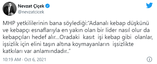 MHP'li bir yetkili, Bahçeli'nin 'kebapçı' sözlerine açıklık getirdi - Resim : 1