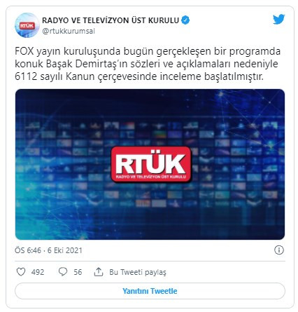 RTÜK'ten jet inceleme: FOX TV'nin Başak Demirtaş röportajı kurumun radarına girdi - Resim : 1