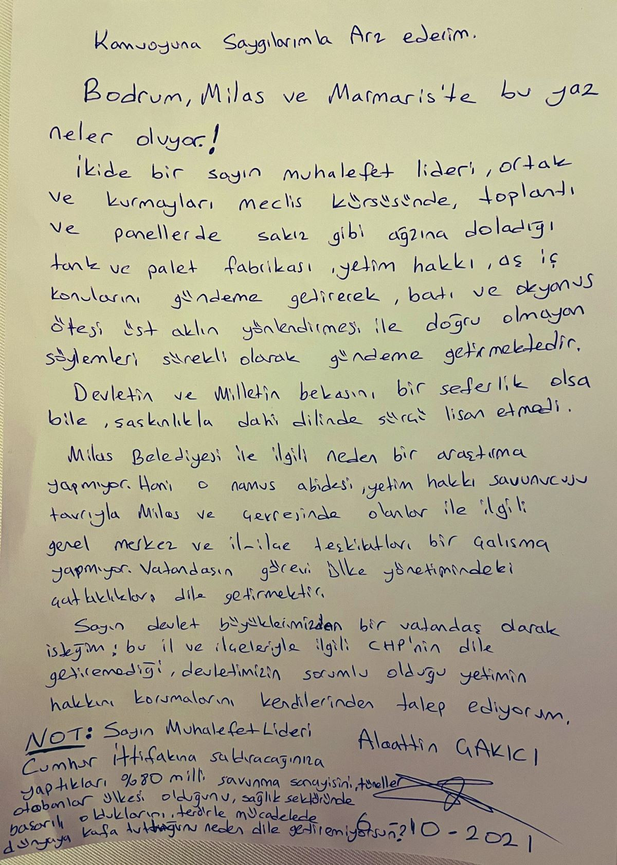 Alaattin Çakıcı'dan AKP'ye mektup: 'Kendilerinden talep ediyorum...' - Resim : 1