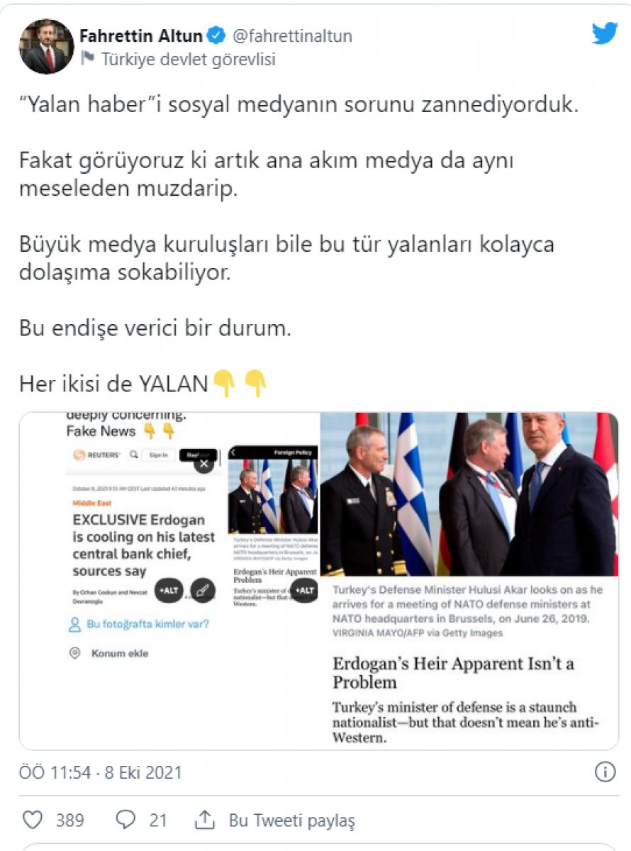 Saray'dan Erdoğan'ın hasta olduğu ve yerine geçecek isim hakkında haberlere günler sonra yanıt - Resim : 2