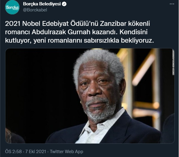 Borçka Belediyesi'nden önce Morgan Freeman'a, sonra Tarık Mengüç'e Nobel tebriği - Resim : 1