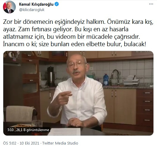 Kılıçdaroğlu'ndan yeni paylaşım: Bu videom bir mücadele çağrısıdır - Resim : 1