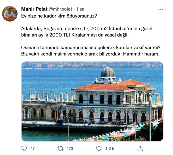 Mahir Polat'tan TÜGVA'ya: Osmanlı tarihinde kamunun malına çökerek kurulan vakıf var mı? - Resim : 1