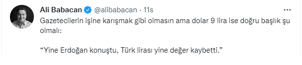 Ali Babacan, gazetecilere haber başlığı önerdi: İşlerine karışmak gibi olmasın ama... - Resim : 1