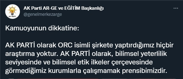 'Erdoğan'ın yerine geçebilecek isim' açıklamasına AKP'den 'tweetli' yanıt! - Resim : 1