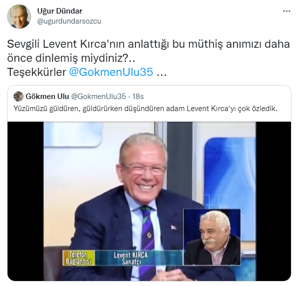 'Daha önce dinlediniz mi?' diyerek paylaştı: Levent Kırca ve Uğur Dündar'ın anısı herkesi güldürdü - Resim : 1