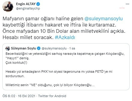 CHP'de 3 isimden Süleyman Soylu'ya Sedat Peker göndermeli sert sözler - Resim : 4