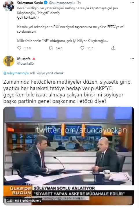 Kılıçdaroğlu'nu hedef alan Süleyman Soylu'nun tweetine gelen yanıtlar sosyal medyayı salladı - Resim : 2