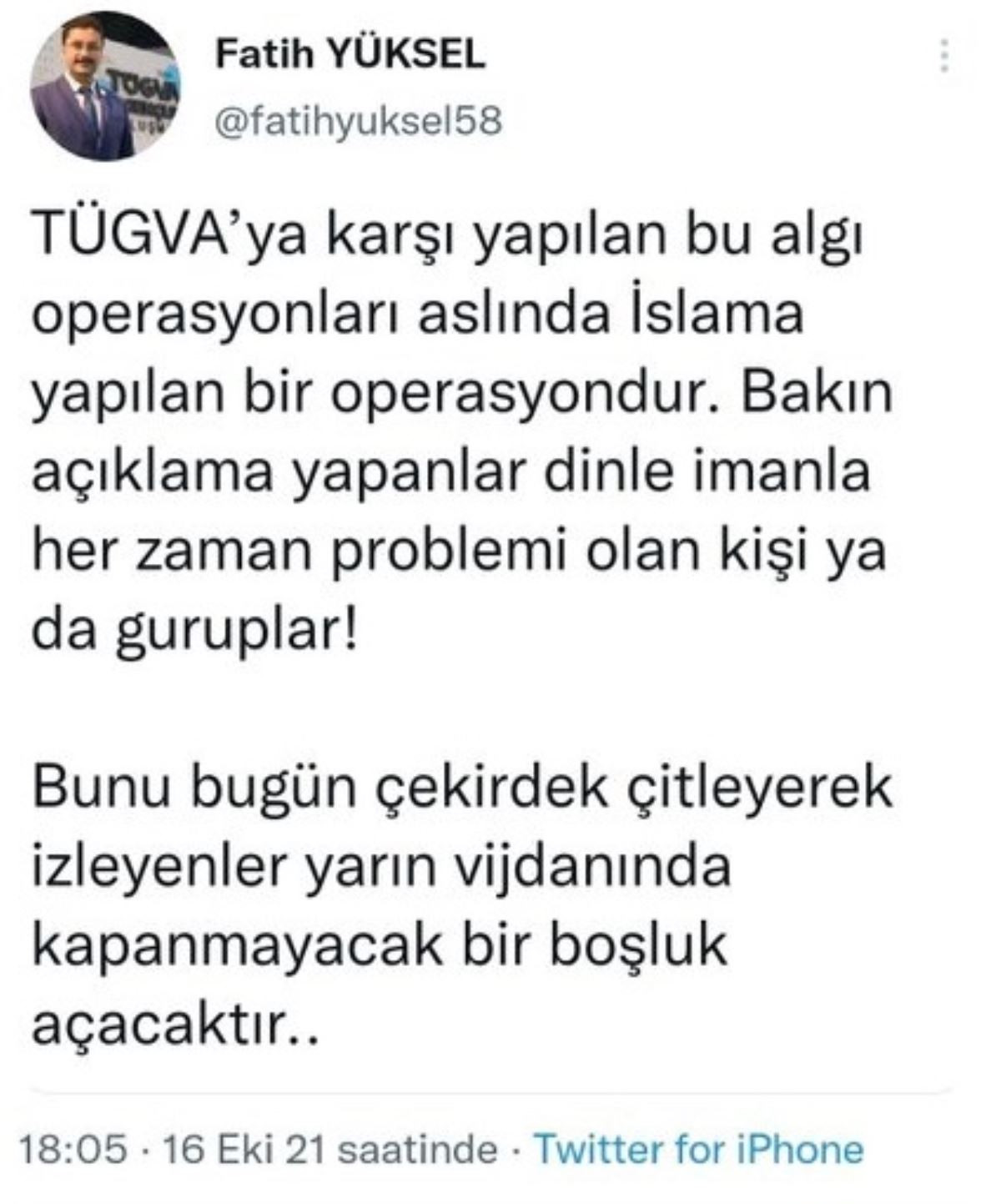 TÜGVA'dan iddialara yeni açıklama: 'İslam'a operasyon' - Resim : 1