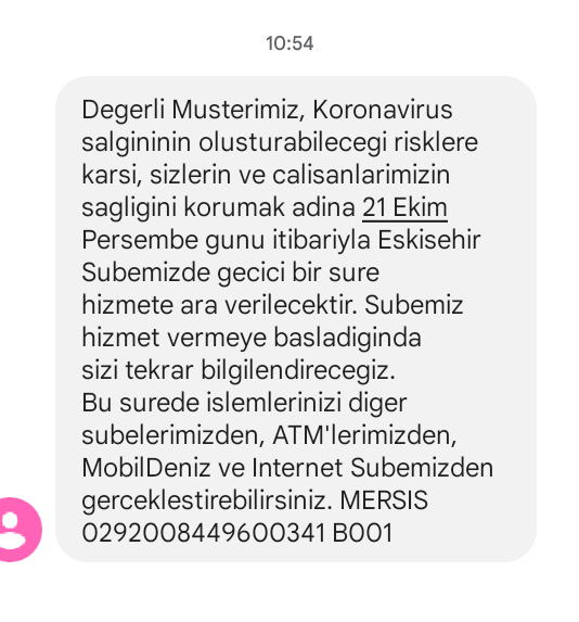 Koronavirüs kısıtlamaları yeniden gelecek mi? Dev bankanın şubesi hizmete ara verdi - Resim : 1