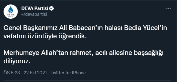 Ali Babacan'ın acı günü - Resim : 1