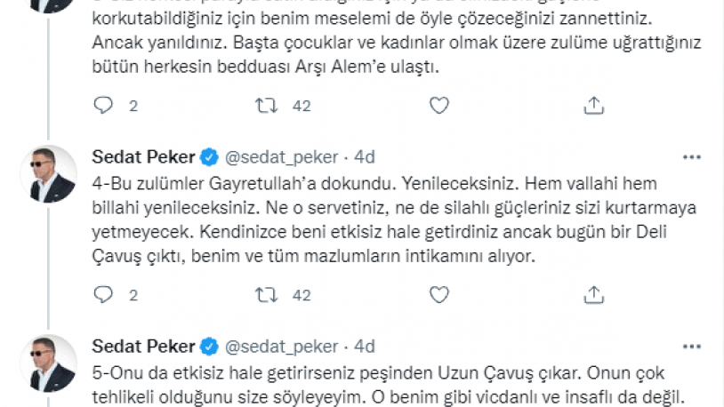 Sedat Peker'den yeni paylaşımlar: 'Kendinizce beni etkisiz hale getirdiniz...' - Resim : 2