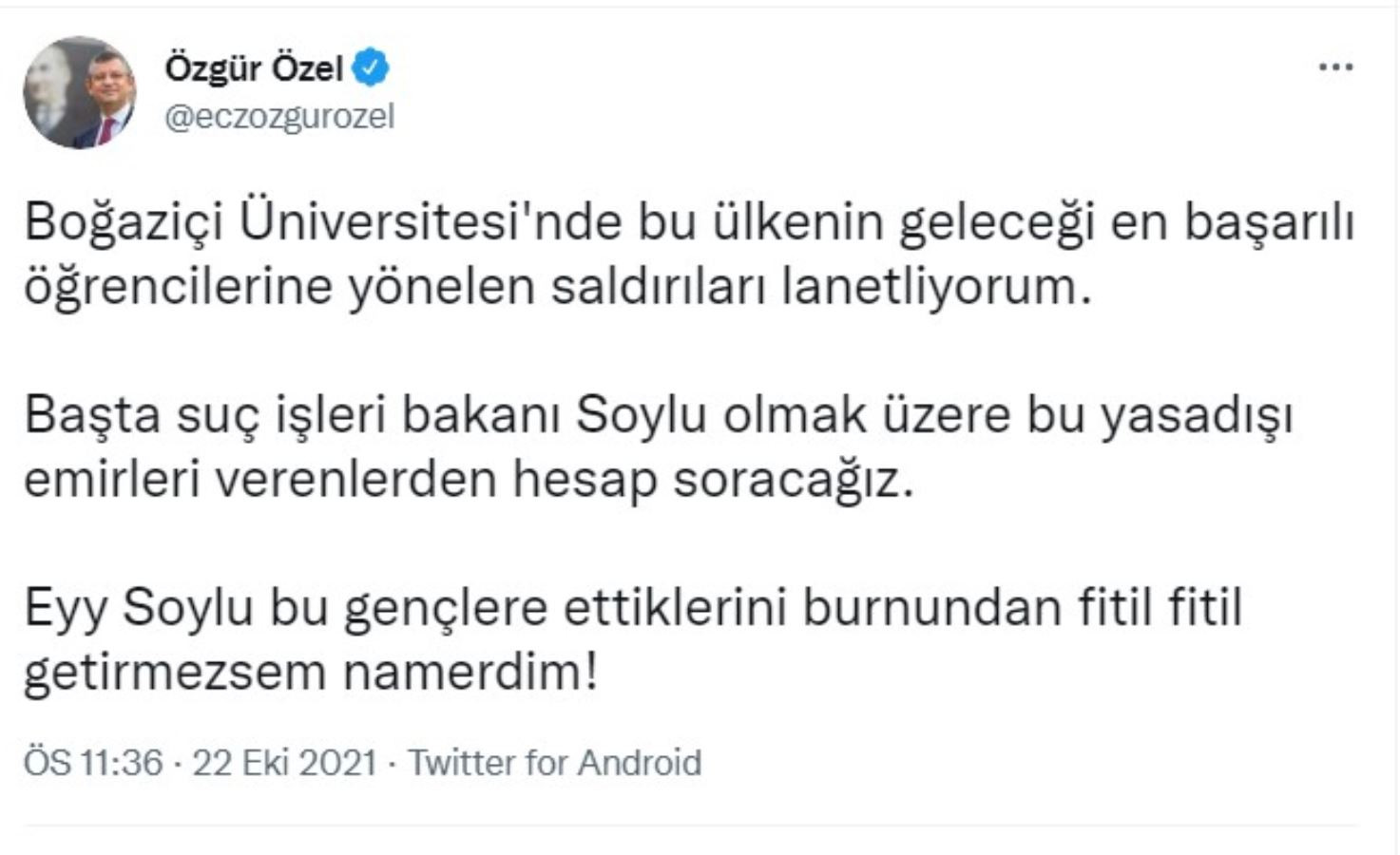 Özgür Özel'den Süleyman Soylu'ya sert tepki: Burnundan fitil fitil getirmezsem... - Resim : 1