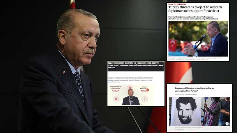 Erdoğan'ın 'büyükelçiler' açıklaması dünya basınında: Erdoğan, Batı'yla bilek güreşinde
