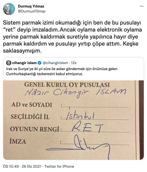 İYİ Parti'de tezkere çatlağı: Akşener'in kararına uymadığını sosyal medyadan duyurdu! - Resim : 1