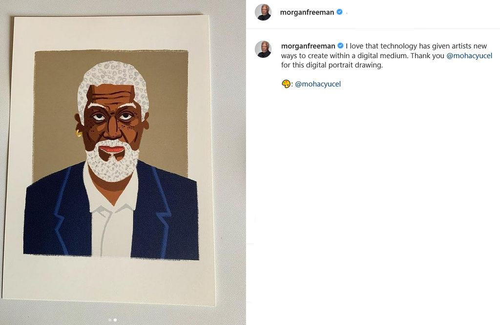 Morgan Freeman, Türk sanatçıya teşekkür etti! - Resim : 1