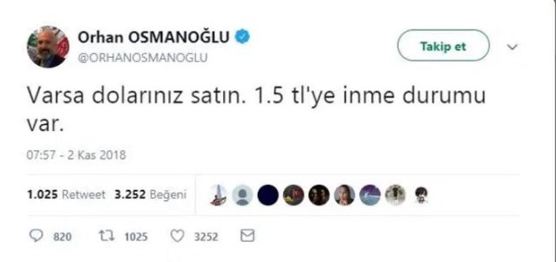 Ünlü dolar tweetini silen Orhan Osmanoğlu: O dönemde sayfamız heklendi - Resim : 1