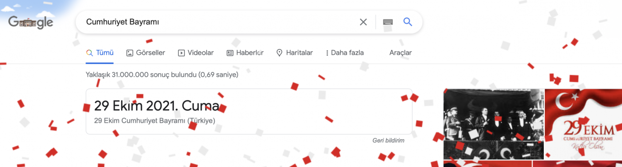 Google’dan 29 Ekim Cumhuriyet Bayramı sürprizi! - Resim : 1