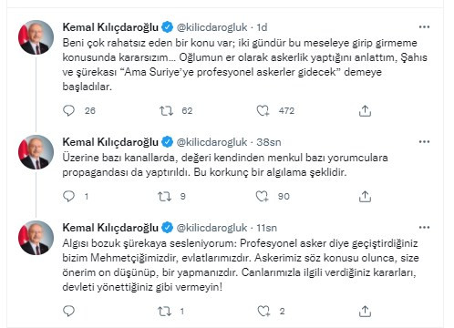 Kılıçdaroğlu, 'beni çok rahatsız eden bir konu var' diyerek paylaştı: Algısı bozuk şürekaya sesleniyorum... - Resim : 1