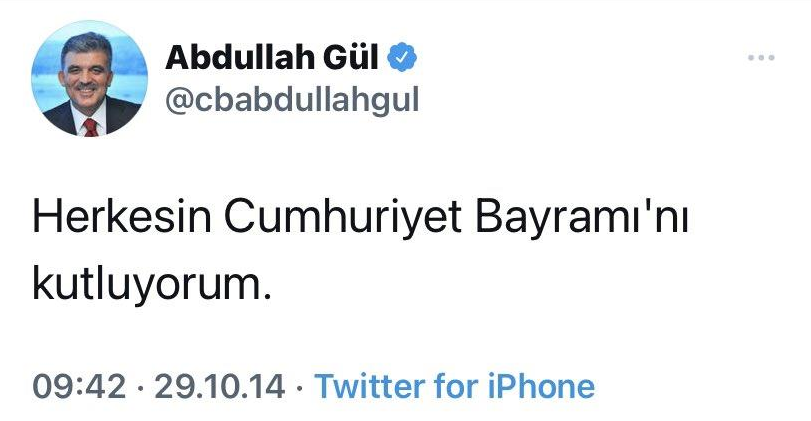 Abdullah Gül'ün 29 Ekim mesajı gündem oldu - Resim : 3