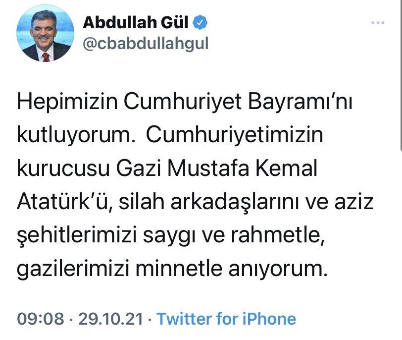 Abdullah Gül'ün 29 Ekim mesajı gündem oldu - Resim : 4