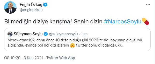 Engin Özkoç'tan Soylu'nun Kılıçdaroğlu'na yönelik sözlerine 'Narcos'lu' yanıt! - Resim : 2