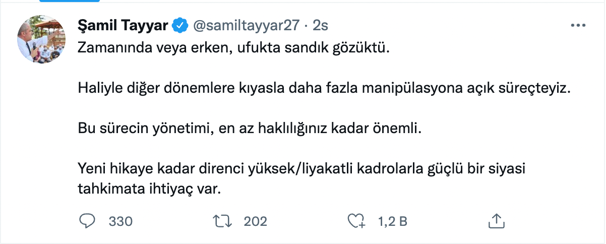 AKP'li Şamil Tayyar: Ufukta sandık gözüktü! - Resim : 1