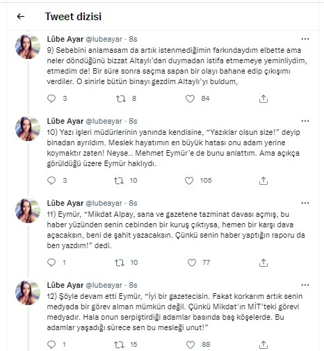 Gazeteci Lûbe Ayar, Mehmet Eymür ile arasında geçen diyaloğu açıkladı! 'Fatih Altaylı, Mikdat Alpay...' - Resim : 4