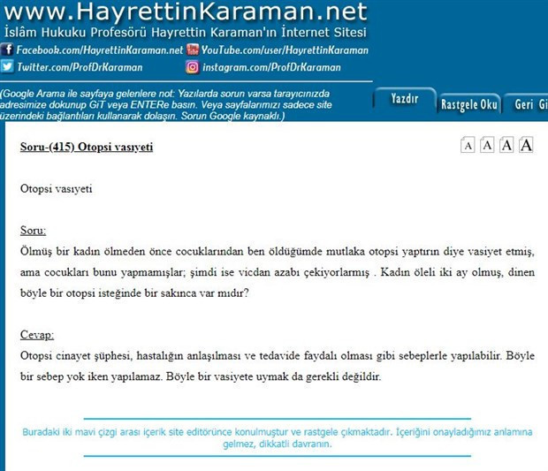 Hayrettin Karaman, tepki yağan Alevi 'fetva'sını sildi - Resim : 1