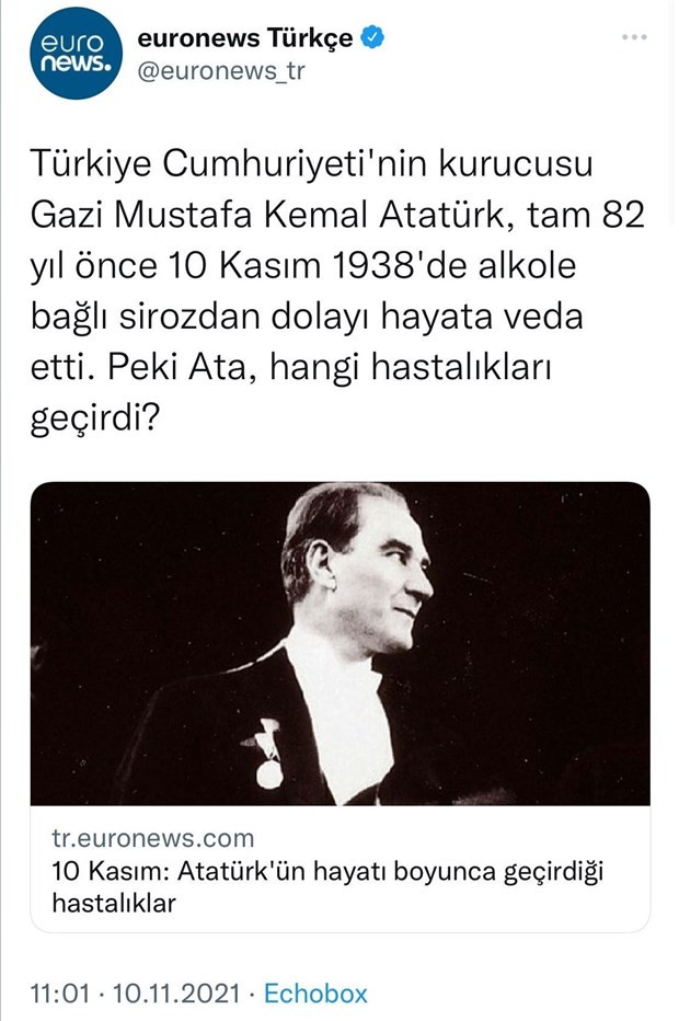 Tepki çeken Atatürk haberini silip özür dilediler: Euronews Türkçe bu ifadeleri neden kullandı? - Resim : 1
