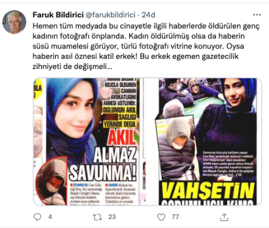 Faruk Bildirici: Bu erkek egemen gazetecilik zihniyeti de değişmeli - Resim : 1