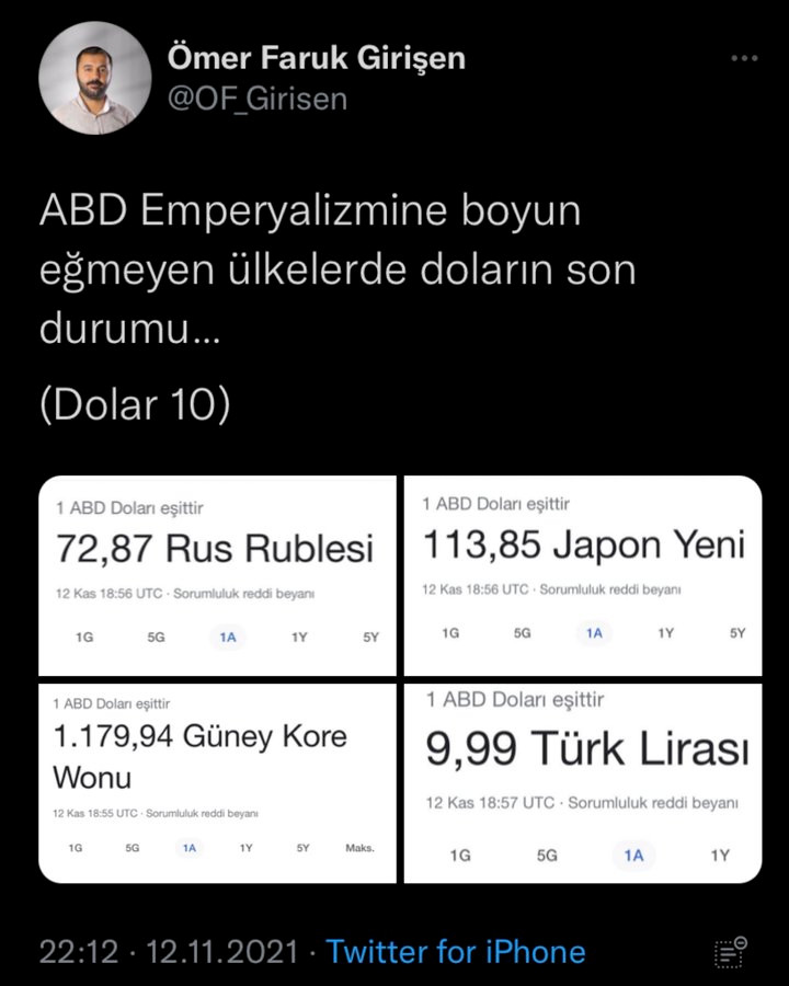 AKP'li başkanın dolar yorumu sosyal medyayı salladı: Hesabını kilitledi - Resim : 1