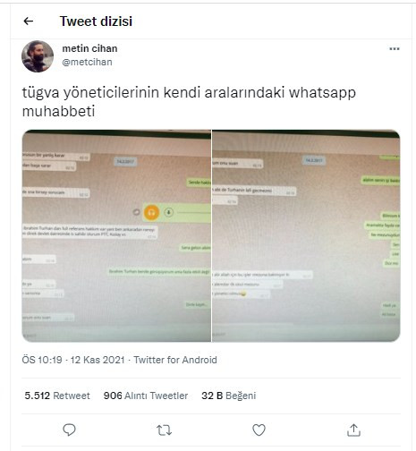 TÜGVA'lılar 'ilkokul mezunu' demişti: O PTT yöneticisi Twitter hesabını kapattı - Resim : 3