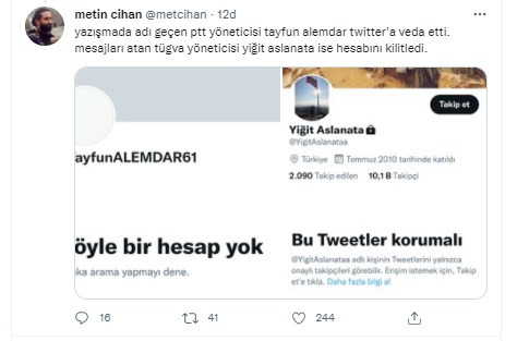 TÜGVA'lılar 'ilkokul mezunu' demişti: O PTT yöneticisi Twitter hesabını kapattı - Resim : 4