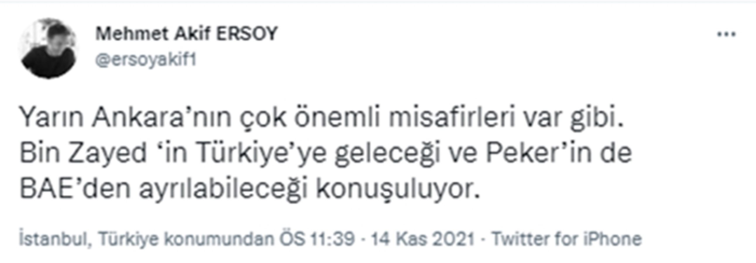 Dengeleri değiştirecek BAE-Türkiye teması: Çarpıcı Sedat Peker iddiası! - Resim : 2