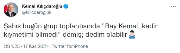 Kılıçdaroğlu, Erdoğan'a Ebrar Karakurt'un sözüyle yanıt verdi - Resim : 1