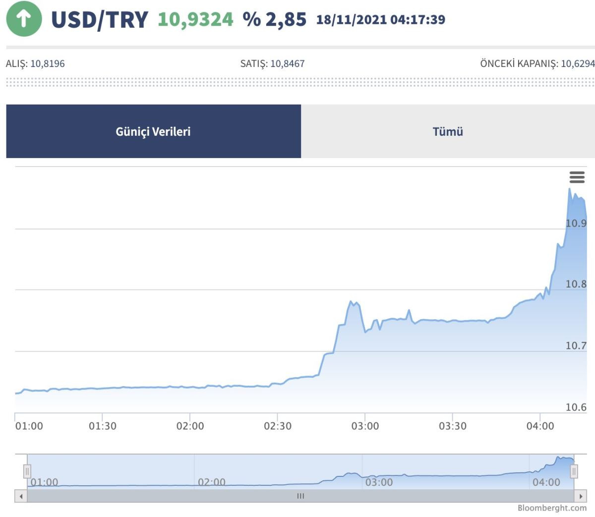 Dolar 10.93 TL'yi gördü! - Resim : 1